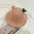 thumbnail image 2 of Penkiiy Baby Hats Bucket Hat Toddler Baby Girls And Boys Summer Woven Hat Sun Protection Sun Hat Pink Hat for 3-6 Years, 2 of 3
