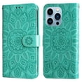 thumbnail image 2 of TECH CIRCLE iPhone 11 Pro case,Embossed PU Premium Leather Wallet Card Cash Slots Magnetic Flip Kickstand Shockproof Cover for iPhone 11 Pro 5.8 inch,Green, 2 of 13