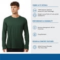 thumbnail image 2 of Crown Craze® Performance Long Sleeve T-Shirt 100% Polyester Interlock Quick Dry Tee Shirts (Heather Granite, M), 2 of 6