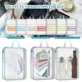 thumbnail image 2 of 7 Pack Packing Cubes for Travel Days of Week Packing Cubes with Labels Colorful Clear Zippered Storage Bag with Handles for Travel, Summer Camp, Cruise, and Family Vacations, Days of Week, 2 of 7