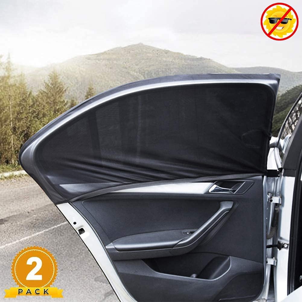 2x Car Rear Side Window Socks Sun Shade Mesh SUV-UVtection-Nylon-Mesh New P5W6