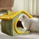 thumbnail image 5 of Casa plegable para gatos y perros pequeños | Cama portátil para gatos | Techo desmontable | Fondo antideslizante | Poliéster suave | Acogedor refugio para mascotas interior y exterior | 13x12.6x11.8, 5 of 6