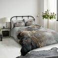 thumbnail image 4 of Move Over Grey Marble Bedding Sets Full Abstract Marble Duvet Cover Set Gold Marble Pattern Microfiber No Filling, 4 of 7