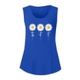 thumbnail image 3 of WZXFASHION Femmes 2025 Populaire Col Rond Manches Courtes Imprimé 2D Décontracté Ample et Polyvalent Gilet Bretelles Économies de Printemps Liquidation Débardeurs et Camisoles pour Femmes, 3 of 7