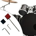 thumbnail image 1 of Batidor de tambor de bajo, Pedal de tambor, mazo, accesorios de tambor, cabezal batidor de fieltro profesional para instrumento Musical, accesorio de 2 cabezales batidores, 1 of 10