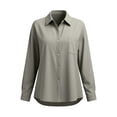 thumbnail image 6 of Button Down Shirts for Women Cotton Oxford Shirts Long Sleeve Dress Shirts Work Casual Solid Tunic Tops Collared Blouse Linen Tops, 6 of 6