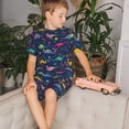 thumbnail image 4 of Balery Dinosaur Flowers Conjunto de Pijama Infantil de Manga Corta con Estampado – Ropa de Dormir de Algodón Suave-XX-Large, 4 of 6
