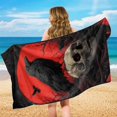 thumbnail image 7 of FOR U DESIGNS Skull Moon Raven Print Car Seat Cover 61x31 Inches Front Seat Protector, Absorbent Microfiber Portable Running Towel for Hot Yoga, Beach, and Outdoor Sport, 7 of 7