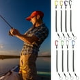 thumbnail image 3 of LYMAYTER 1 Set Rod Release Rope Toughness High Stretch Strong Pulling Force Quick Release Fishing Keychain Ring Hook Fishing Enthusiasts, 3 of 8