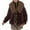 Coffee, variant on XFLWAM Puffer Jacket Womens Plus Size Zip up Faux Fur Collar Padded Coat Long Sleeve Thermal Outwear Quilted Down Coat with Pockets