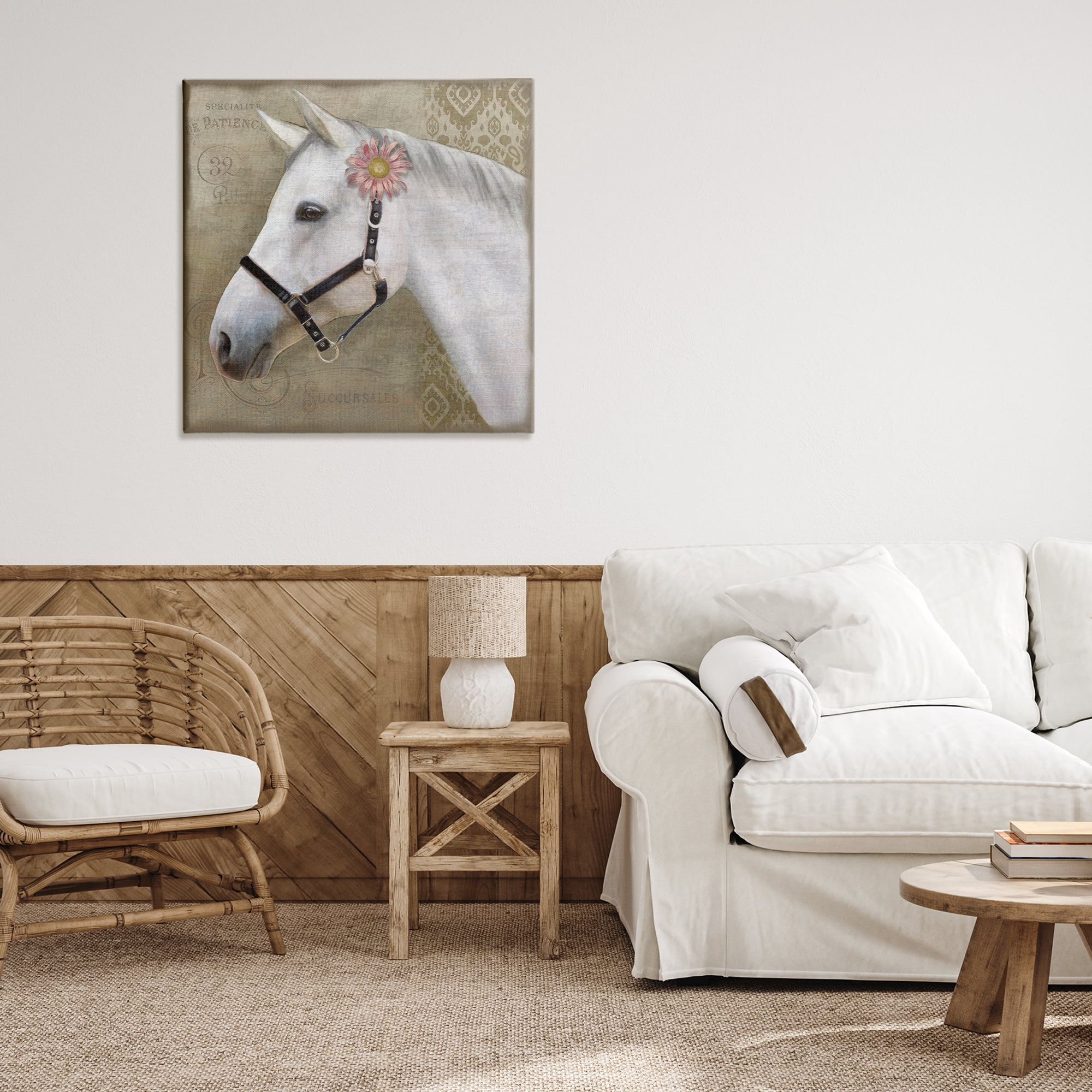 Stupell Industries Boho Barnyard Horse Canvas Wall Art, design by Suzanne Nicoll
