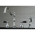thumbnail image 2 of Kingston Brass KB1791PKLBS Widespread Kitchen Faucet, Polished Chrome, 2 of 5
