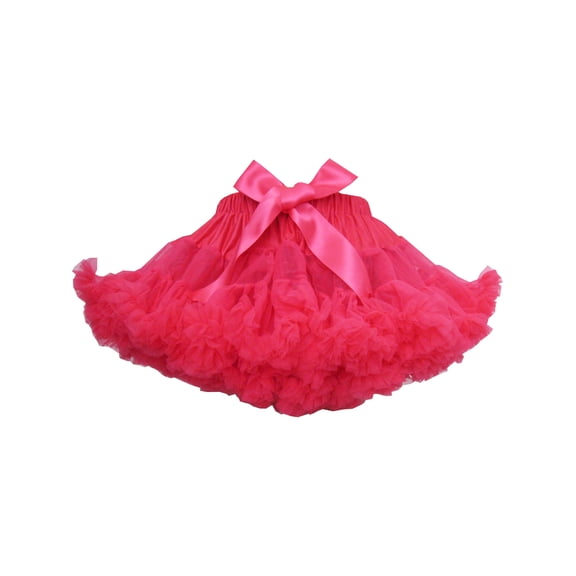 Girls Dress Tutu Dancing Skirt Party Pageant Hot Pink Children Clothes 2-3
