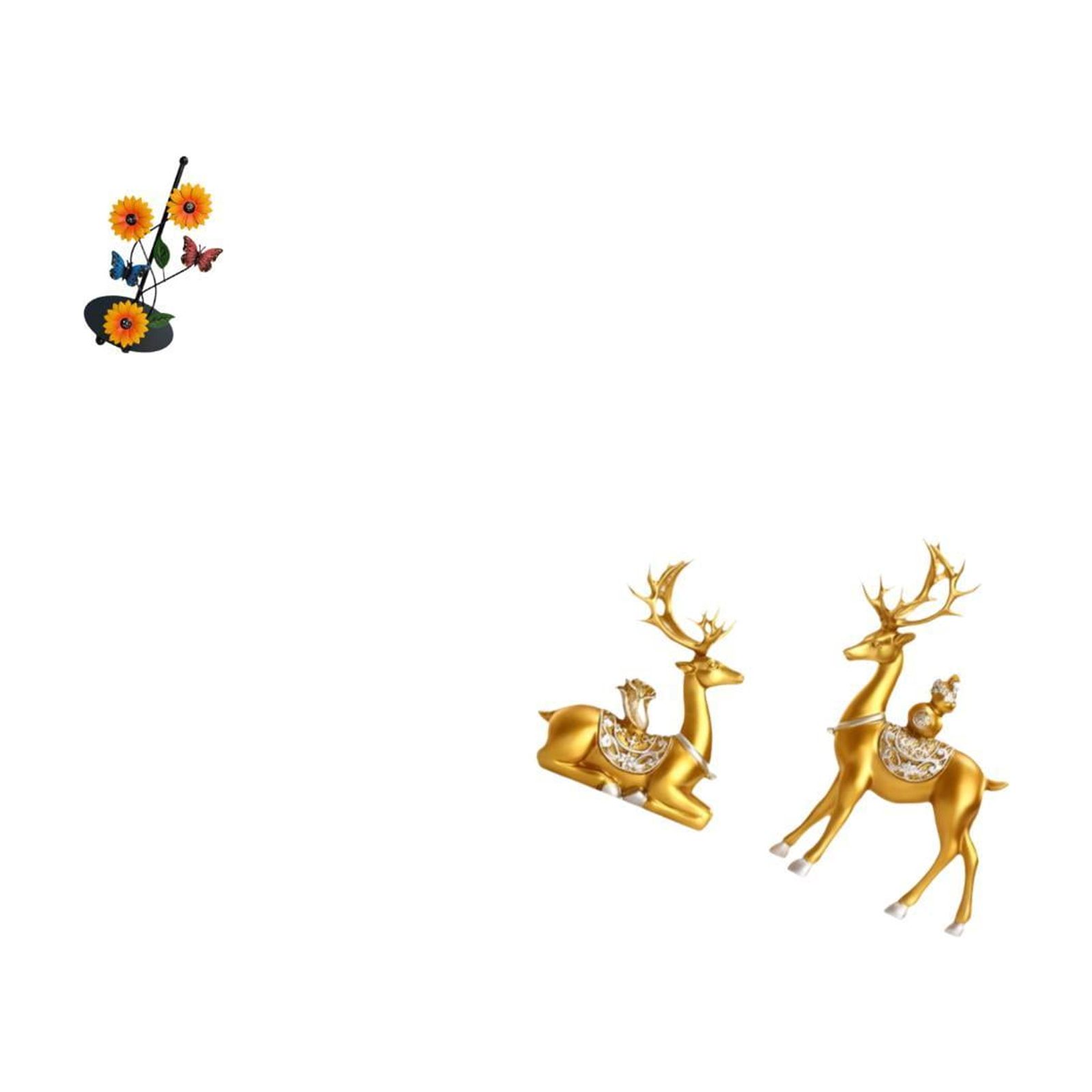 Fiocias Deer Paper Towel Holder Dispenser Non Slip Vertical Tissue Rack with Reindeer Sculptures Elk Collectible Desktop Ornaments Decorative Statues for Home