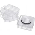 thumbnail image 6 of Casewin 3-Tier Stackable Storage Container Box with 18 Compartments, Plastic Organizer Box for Arts and Crafts, Toy, Fuse Beads, Washi Tapes, 6.5*6.5*5.11inch, 6 of 7