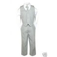 thumbnail image 4 of Baby Boys Toddler Teen Wedding Formal Party Vest Set Silver Gray Grey Suits S-20, 4 of 5