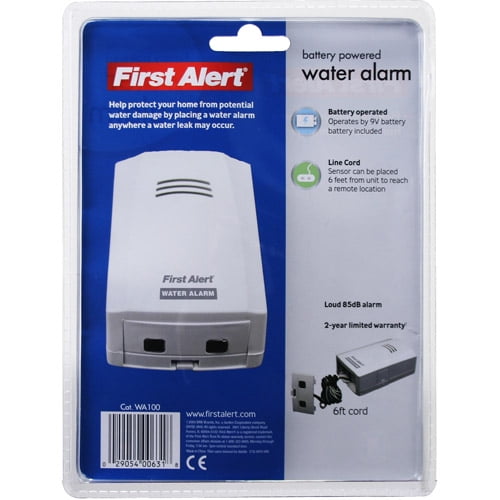 First Alert Wa100 Water Alarm Com - Basement Water Alarm Sensor First Alert Wa100 Water Alarm Com - Basement Water Alarm Sensor