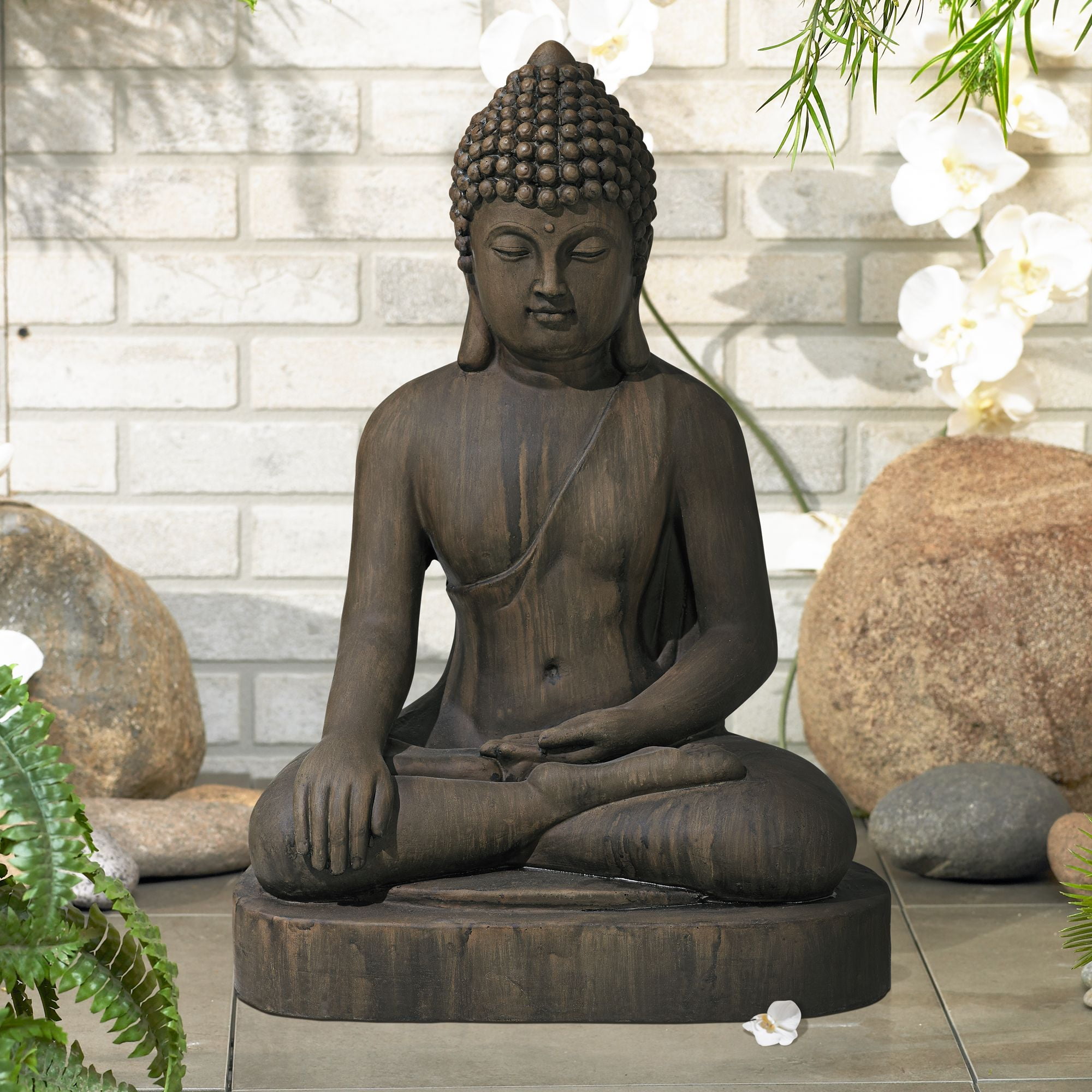 Oriental Furniture 2 1/2 Ft Tall Japanese Sitting Buddha