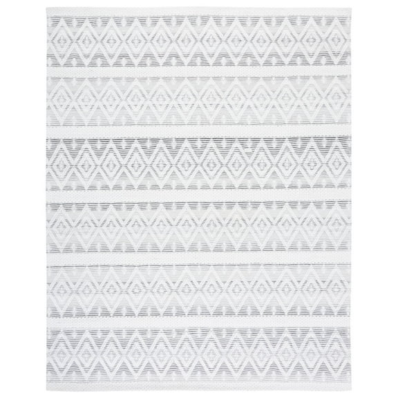 SAFAVIEH Marbella Braiden Diamond Area Rug, Ivory/Black, 8' x 10'