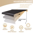 thumbnail image 4 of 13' × 9.8' Retractable Awning Patio Outdoor Sunshade Shelter UV Protection Waterproof, Black, 4 of 8