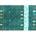 thumbnail image 1 of Ahgly Company Indoor Rectangle Abstract Light Blue Contemporary Area Rugs, 2' x 3', 1 of 4