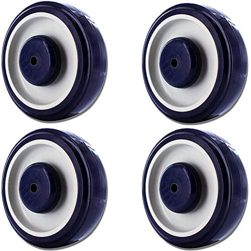 5" Shopping Cart Replacement Wheels Set of 4 Wheels 5/16" Bore 250 lbs Capacity Per Wheel