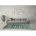 thumbnail image 3 of Ahgly Company Indoor Round Abstract Light Blue Modern Area Rugs, 7' Round, 3 of 4