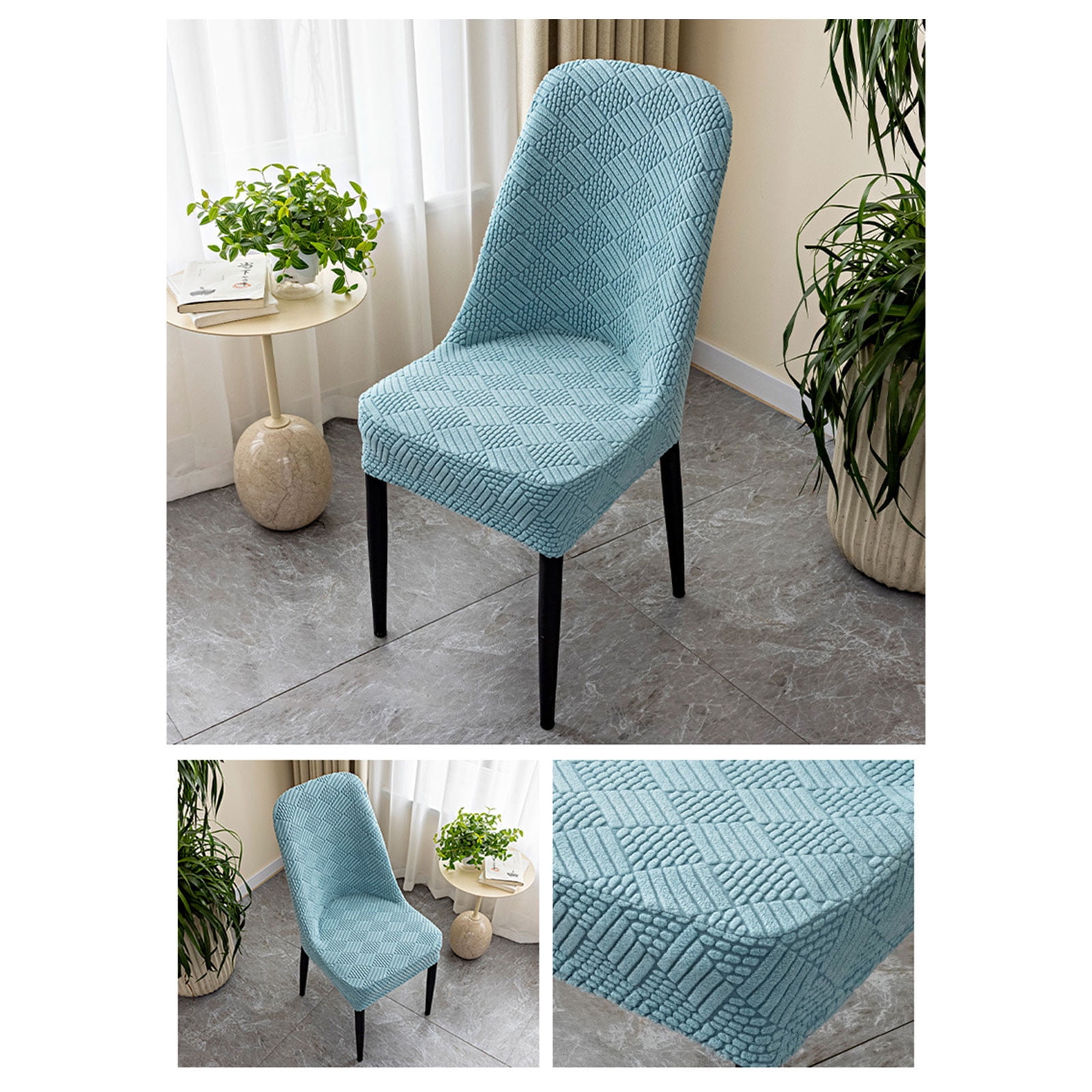 Rkxzt Flock Stools Cover Cover,Universal Half Round Chair Cover Cushion Backrest Elastic Dining Table Chair Cover 40x50cm Flock Fabric,Other