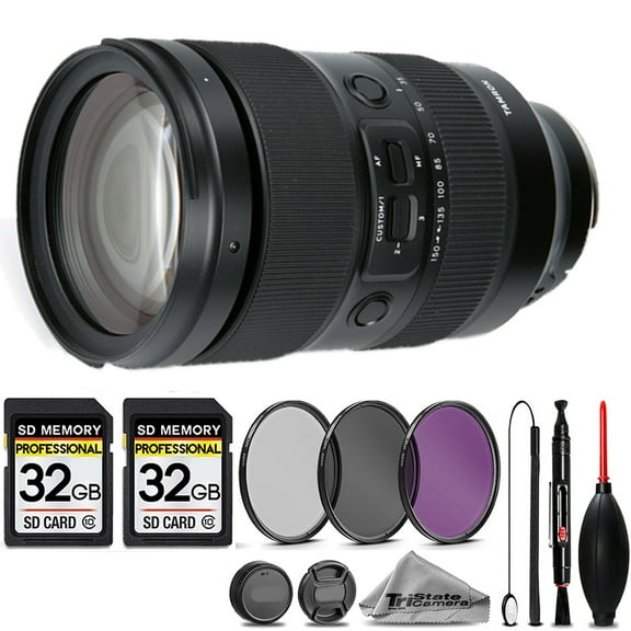Tamron 35-150mm f/2-2.8 Di III VXD Lens for (Sony E)  3PC FILTER   64GB STORAGE BUNDLE KIT