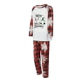thumbnail image 3 of Hirigin Store Family Matching Christmas Pajamas, Cartoon Gnome Print Long-Sleeved Tops + Plaid  Snowflake Pattern Trousers Sleepwear Outfits, 3 of 10