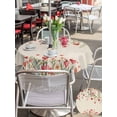 thumbnail image 6 of Valentine's Day Table Cloth Round Tablecloth, Watercolor Love Flowers Leaves Plants Beige Waterproof Wrinkleproof Table Cover with Umbrella Hole and Zipper for Party/Dining/Patio/Wedding 54 Inch, 6 of 9