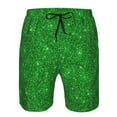 thumbnail image 4 of Naloa Green Glitter Men's Beach Shorts, Surfing shorts, Swim trunks, Quick Dry Swim Trunks for Surfing Beach Fun - X-Large, 4 of 9