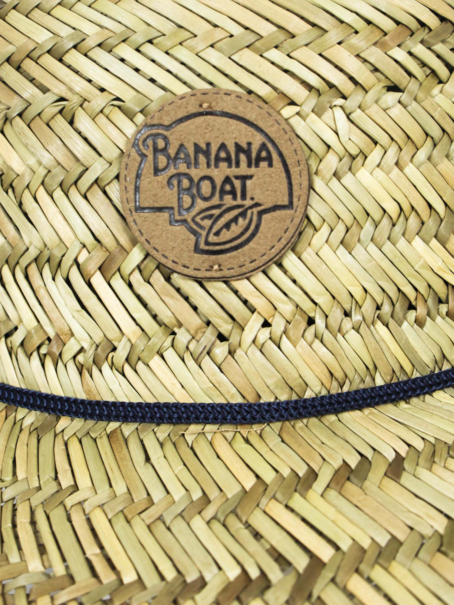 Banana Boat Unisex Adult Straw Lifeguard Hat with Printed Red, White and Blue Binding
