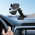 thumbnail image 1 of Universal Car Phone Mount Holder | 360° Rotation Dashboard Windshield Phone Stand | 4.7-7 inch Devices | One-Hand Operation | Dual Triangle Stabilization | Charging Port Access | Silver, 1 of 6