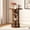 Brown, variant on Porueti Round Bar Table with Storage and Metal Footrest, 39"H Wood Bar Pub Height Table, Space Saving Design, Black
