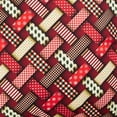 thumbnail image 5 of Violet Linen Seasonal Christmas Splendours Pattern, Polyester, Super soft feel faux suede fabric, digital print, Interweaving Ribbons, Christmas Red, 18 Inch x 18 Inch, Decorative Throw Pillow, 5 of 7