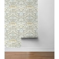thumbnail image 6 of NextWall Gray Acanthus Floral Peel and Stick Wallpaper, 6 of 8