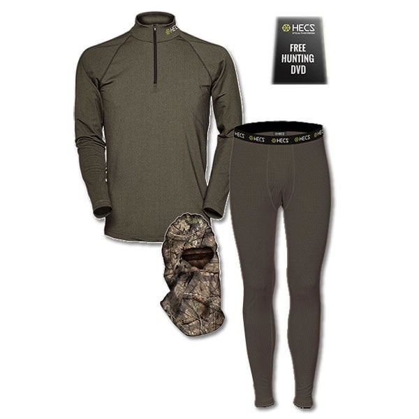 Hecs Base Layer (Pants & Shirt) Green Large-FREE DVD by Unassigned