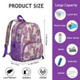 thumbnail image 6 of Goldendoodle Dog and Flower Floral Backpack Backpack for School,Cute School Bag,Schoolbag with Adjustable Shoulder Straps & Padded Back,13.8"x11.4"x6", 6 of 6