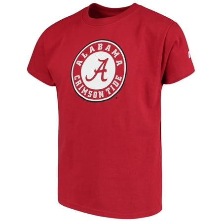 Alabama Crimson Tide Wallpaper - Alabama Crimson Tide Russell Youth Oversized Graphic Crew Neck T-Shirt - Crimson