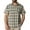 Khaki, variant on Xunlbb Short Sleeve for Men Shirts Summer Fashion Plaid Casual Shirt with Collar and Short Sleeved Top Short Sleeved Collar Top/shirt, S-3XL
