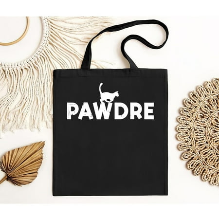 vintage Pawdre Cat Dad Cute Fur Papa Fathers Day Pet Paw Daddy Men Tote Bag-TH23541