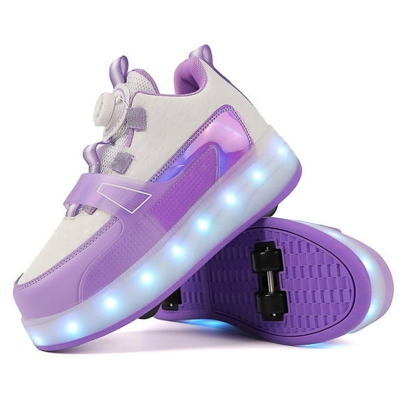 Kids LED Roller Skate Shoes with Wheel Light up Roller Shoes Kids Skates Sneakers Gift for Girls Boys Children