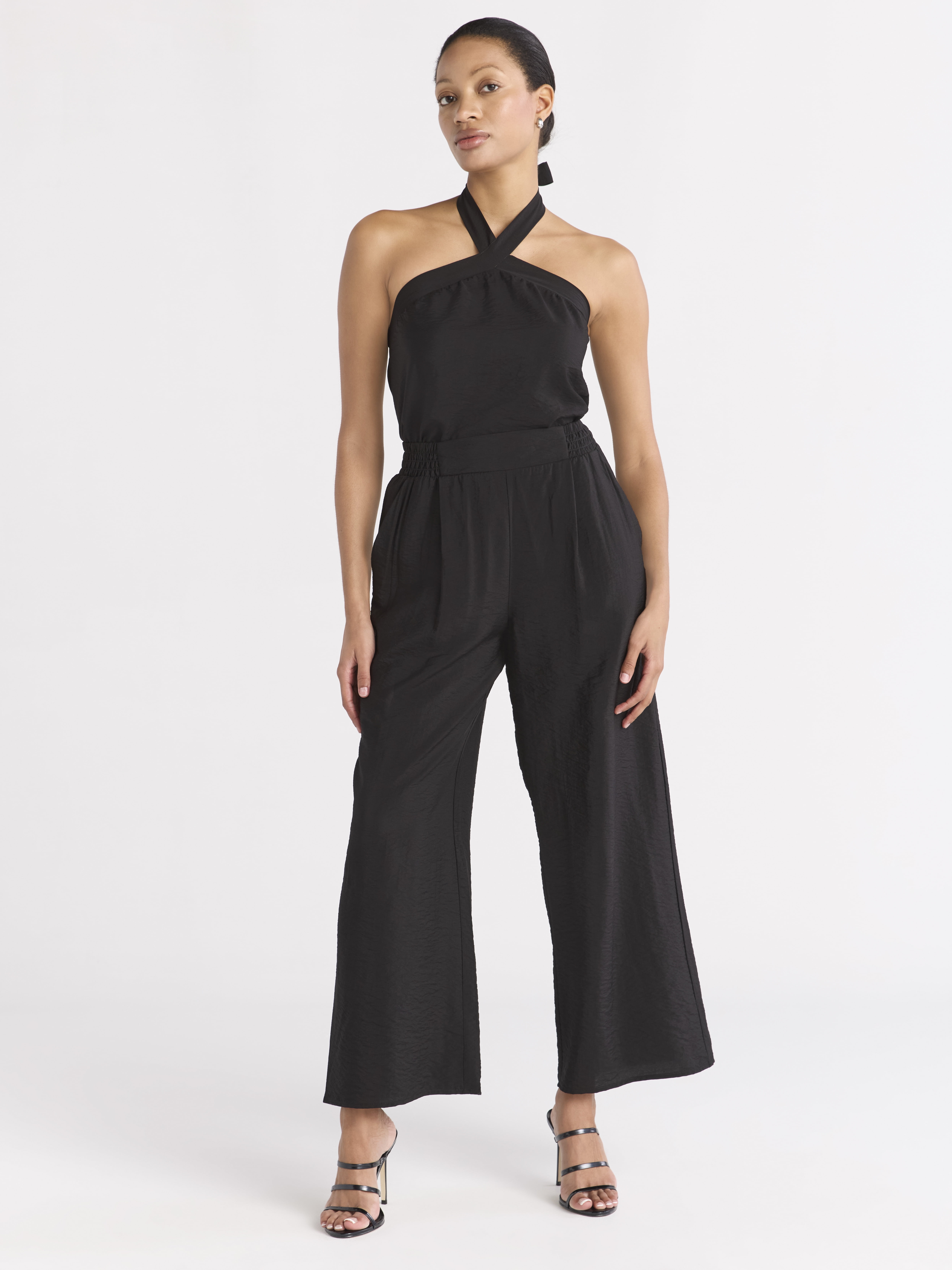 Sofia Jeans Women's and Women's Plus Drape Wide Leg Pants, 27" Inseam, Sizes XS-4X
