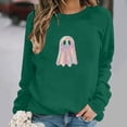 thumbnail image 2 of Jsaierl Womens Halloween Sweatshirts Cute Graphic Pullovers Stretch Going Out Crewneck Long Sleeve Sweater Tops Halloween Clothes, Sizes S-2XL, 2 of 7