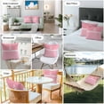 thumbnail image 6 of Vintage Anchor Texture Outdoor Pillow Covers Set of 2 Pink White Geometric Classic Stripes Waterproof Throw Pillow Case Decorative Square Cushion Cover for Patio Couch Garden Balcony, 26"x26", 6 of 9