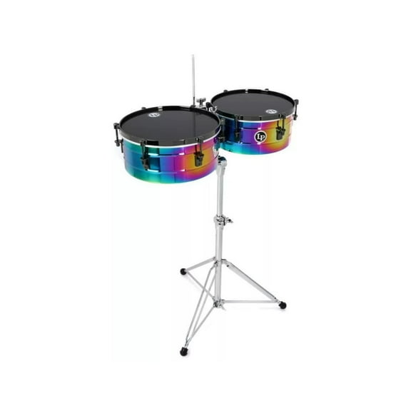 Latin Percussion Tony Succar Signature Timbales (Rainbow Chrome/Black Nickel)