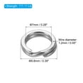 thumbnail image 2 of Uxcell 111LB Fishing Split Rings Fishing Swivel Stainless Steel Rings with Double Flattened Connectors , 100 Pack, 7mm, 2 of 6