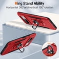 thumbnail image 3 of for Google Pixel 8 Case, -Grade Drop Protection Shockproof Phone Cover with Car Mount Ring Stand Kickstand Protective Phone Case for Pixel 8 6.2 inch, Red, 3 of 14