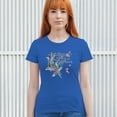 thumbnail image 3 of Tee Hunt Merry and Bright Cute Christmas T-Shirt Jolly Santa Xmas Women's T-Shirt Tee, Blue, X-Large, 3 of 5